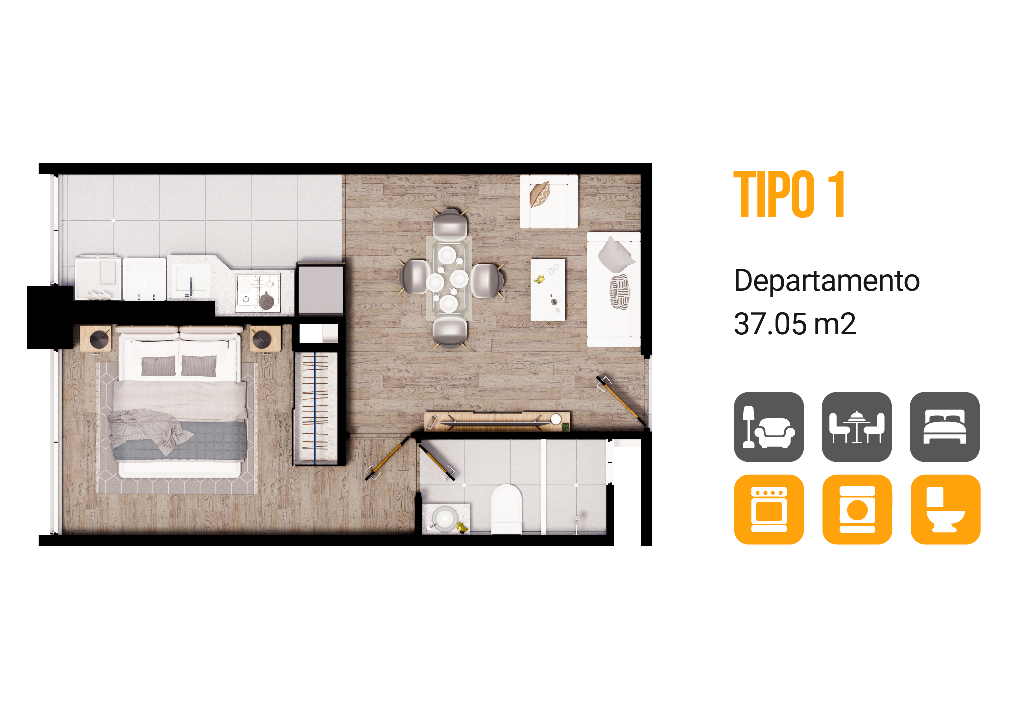 1 Dormitorio