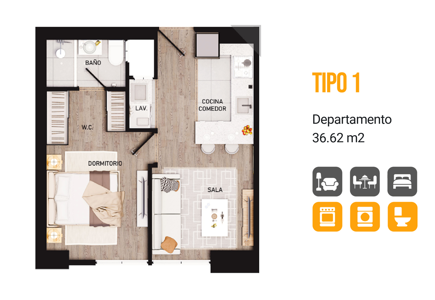 1 Dormitorio